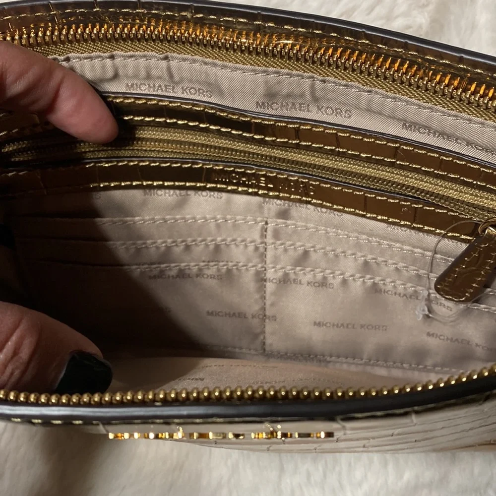 Michael Kors Embossed Leather Clutch Wallet Purse